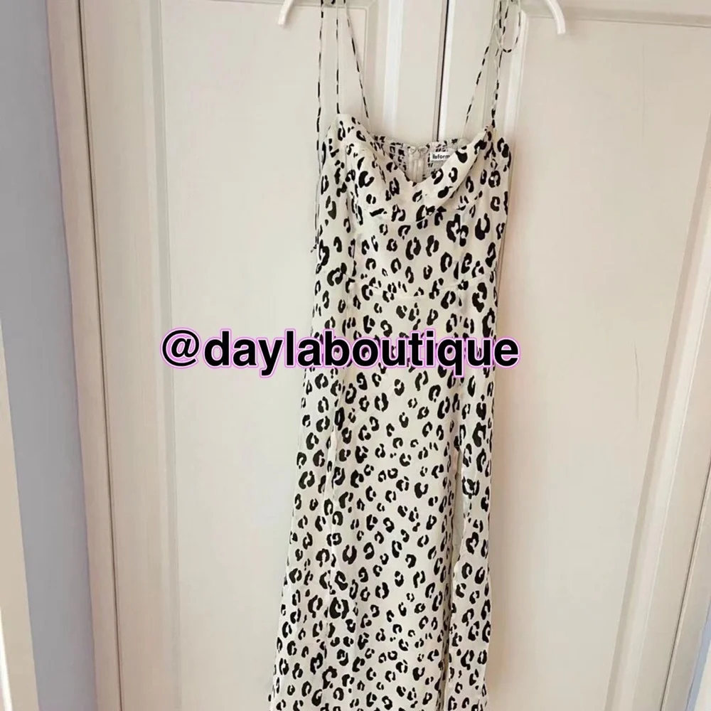 Reformation Juliette Dress Snow Leopard - Picture 6 of 6